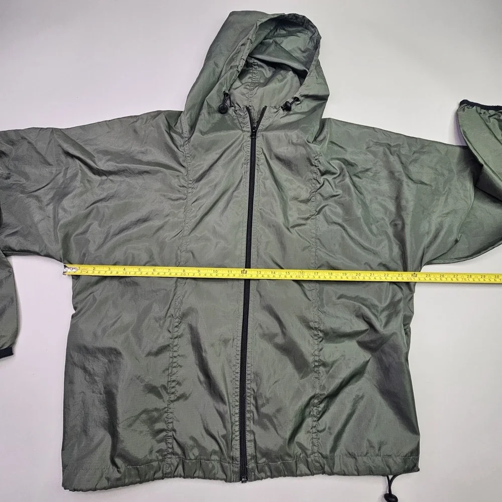 Banana Republic Jacket Men's Medium Green Full Zip Windbreaker Packable (Flaws)